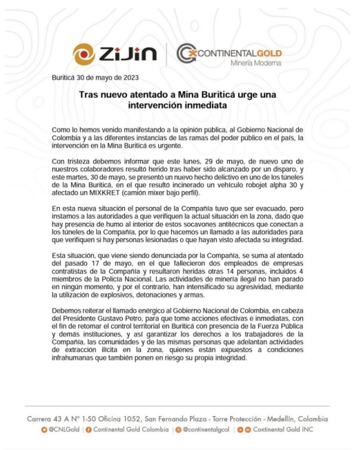 突发！紫金矿业旗下金矿又遇袭击，工人遭枪击、车辆被焚烧！最新回应来了