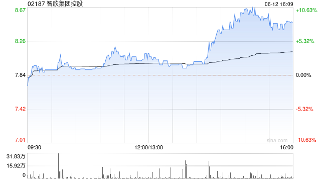 智欣集团控股尾盘涨超8% 今年内累计上涨超230%