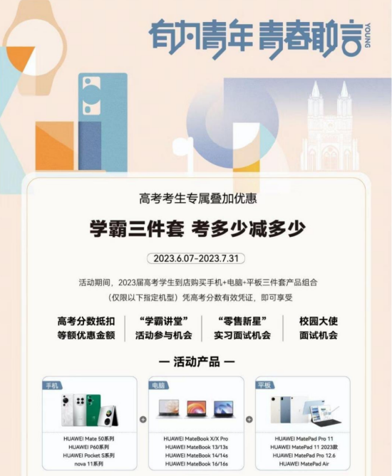 高考分数抵扣金额？ 华为促销语火了，但学渣们很生气…… 考多少减多少，被质疑涉嫌区别对待