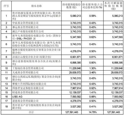 泰和新材集团股份有限公司关于非公开发行限售股解除限售暨上市流通的提示性公告